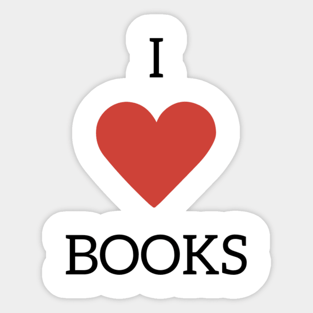 I Heart Books Sticker by warriorgoddessmusings